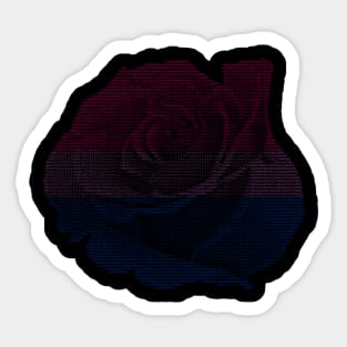 Bi pride ascii rose Sticker